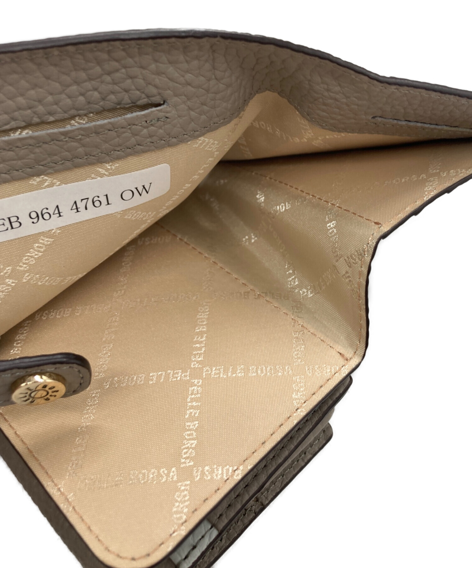 中古・古着通販】PELLE BORSA (ペレボルサ) 2つ折り財布 ホワイト