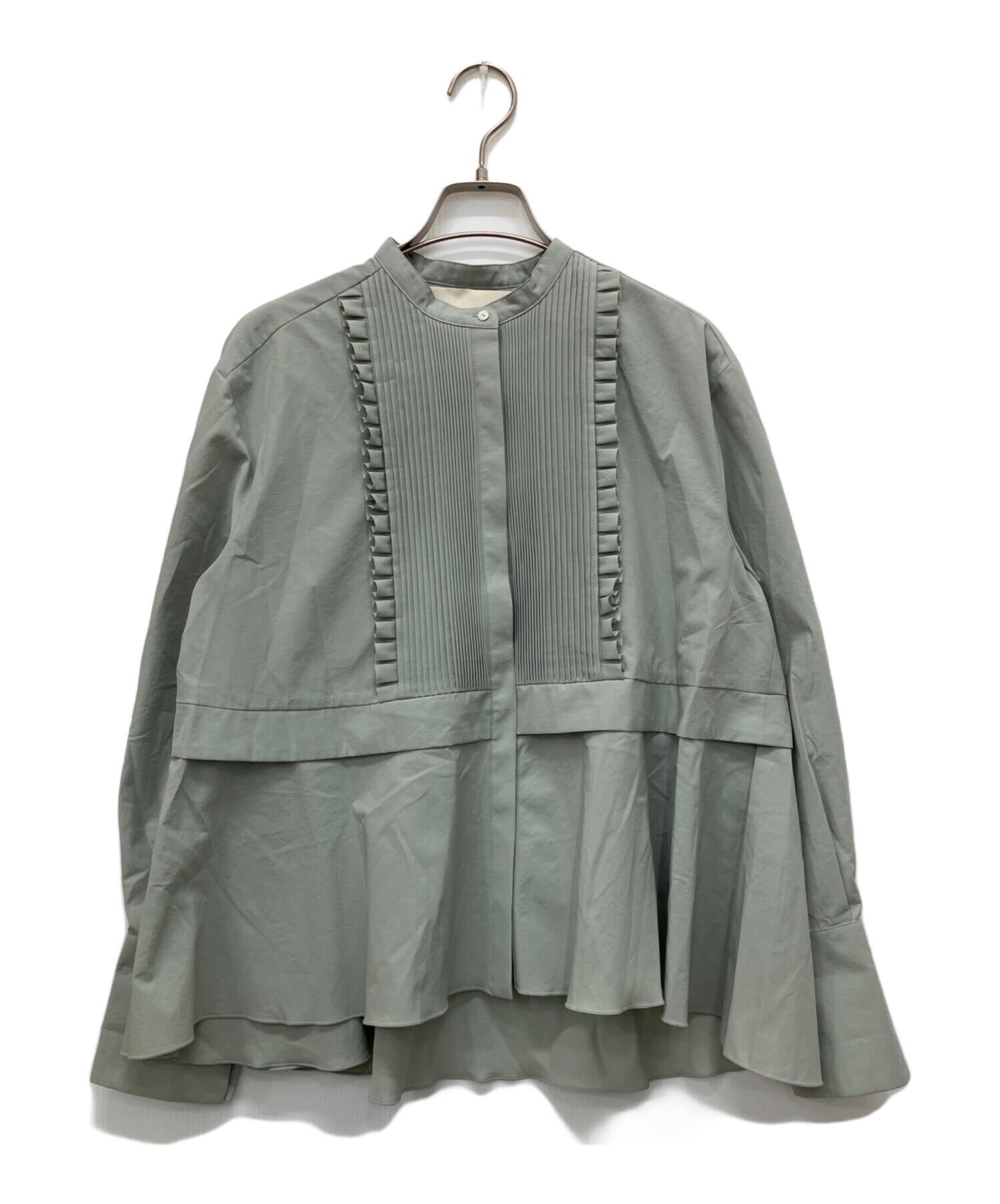 マリリンムーン Tuck frill flare washer shirt 中古・古着通販】MARILYN MOON (マリリンムーン) Tuck frill flare