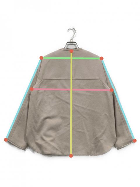 ⭐️美品　Super110's フェイクレザーパイピングブルゾン34／ドレステリア ⭐️美品 Super110's フェイクレザーパイピングブルゾン34