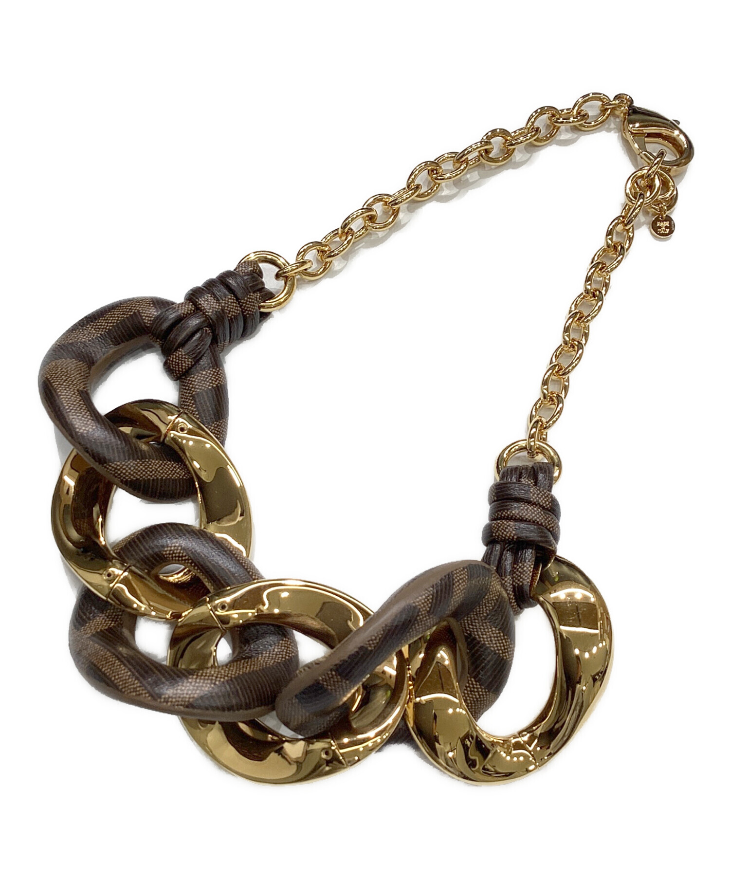 中古・古着通販】FENDI (フェンディ) ズッカラージチェーンネックレス