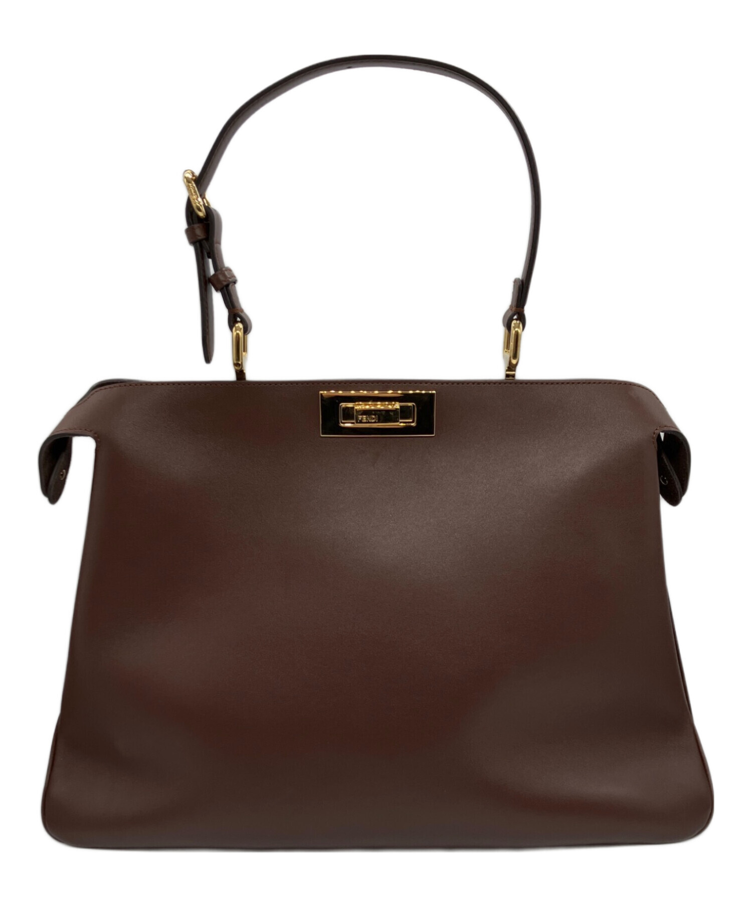 ■FENDI（フェンディ）良品 /レザー/ハンドバッグ/ ダークブラウン 中古・古着通販】FENDI (フェンディ) ハンドバッグ ブラウン｜ブランド