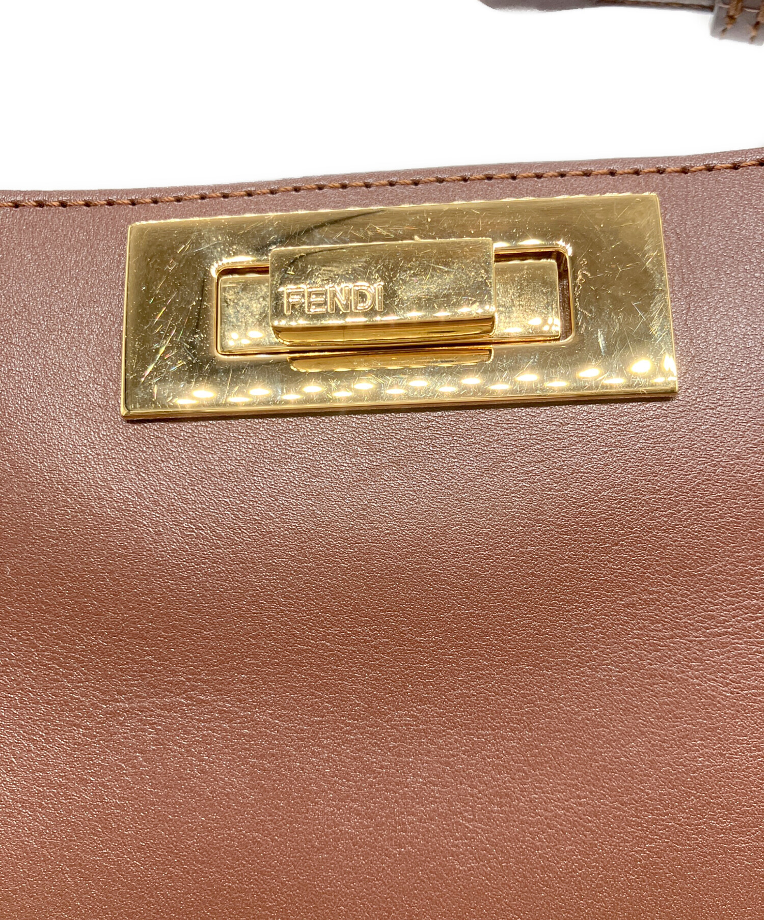 中古・古着通販】FENDI (フェンディ) ハンドバッグ ブラウン｜ブランド