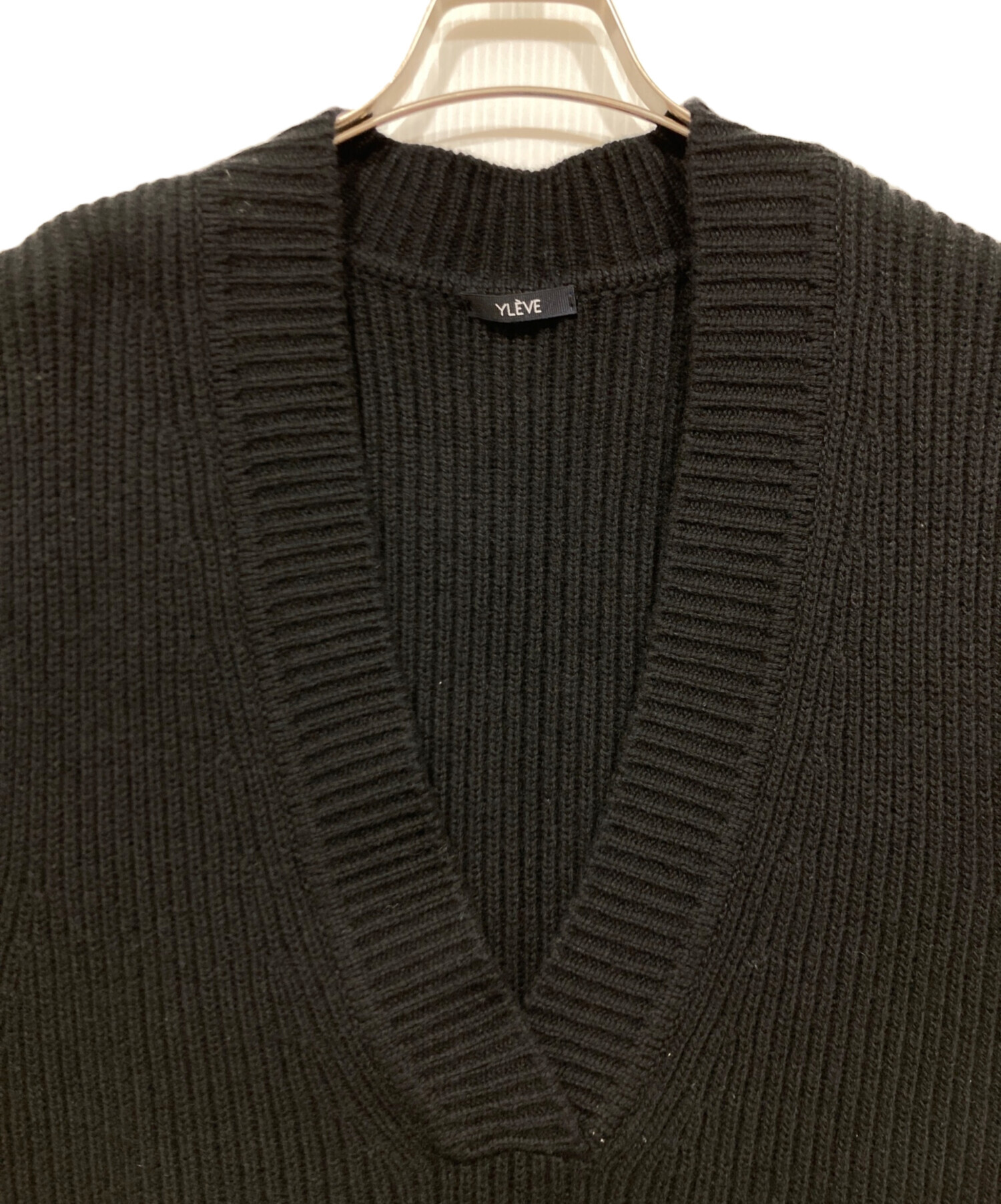 美品 YLEVE イレーヴ EX FINE MERINO WOOL Vネック ニットベスト プルオーバー 168-1260051 F グレージュ レディース 古着 中古 USED 美品 YLEVE イレーヴ EX FINE MERINO WOOL Vネック ニットベスト プル