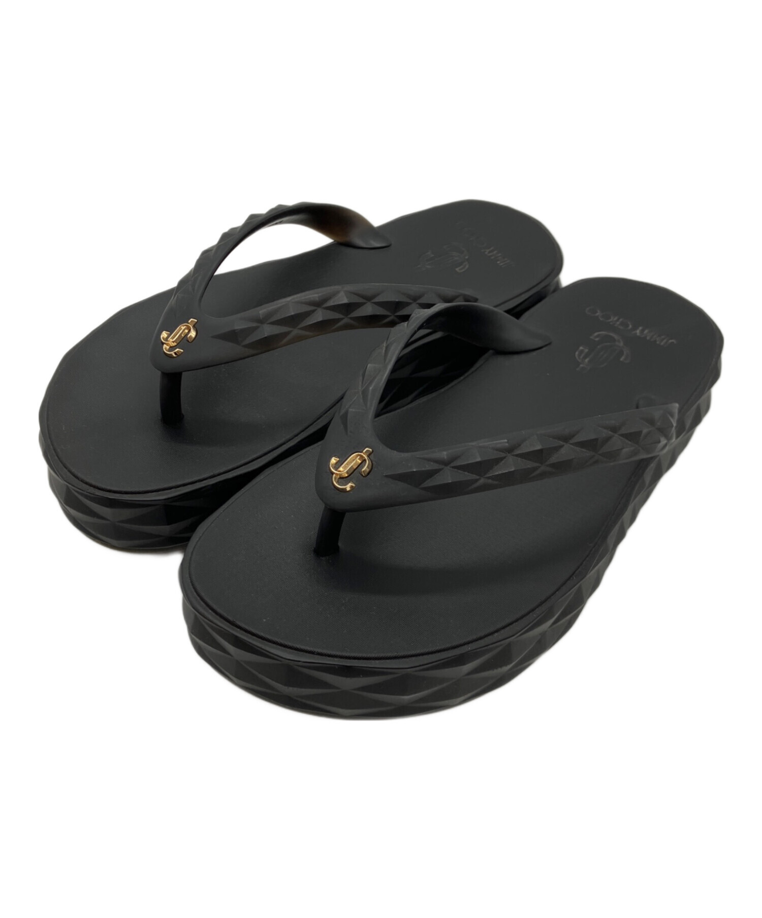 中古・古着通販】JIMMY CHOO (ジミーチュウ) トングサンダル ブラック