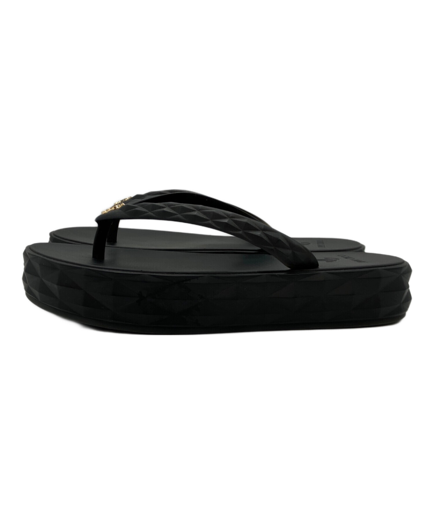 中古・古着通販】JIMMY CHOO (ジミーチュウ) トングサンダル ブラック