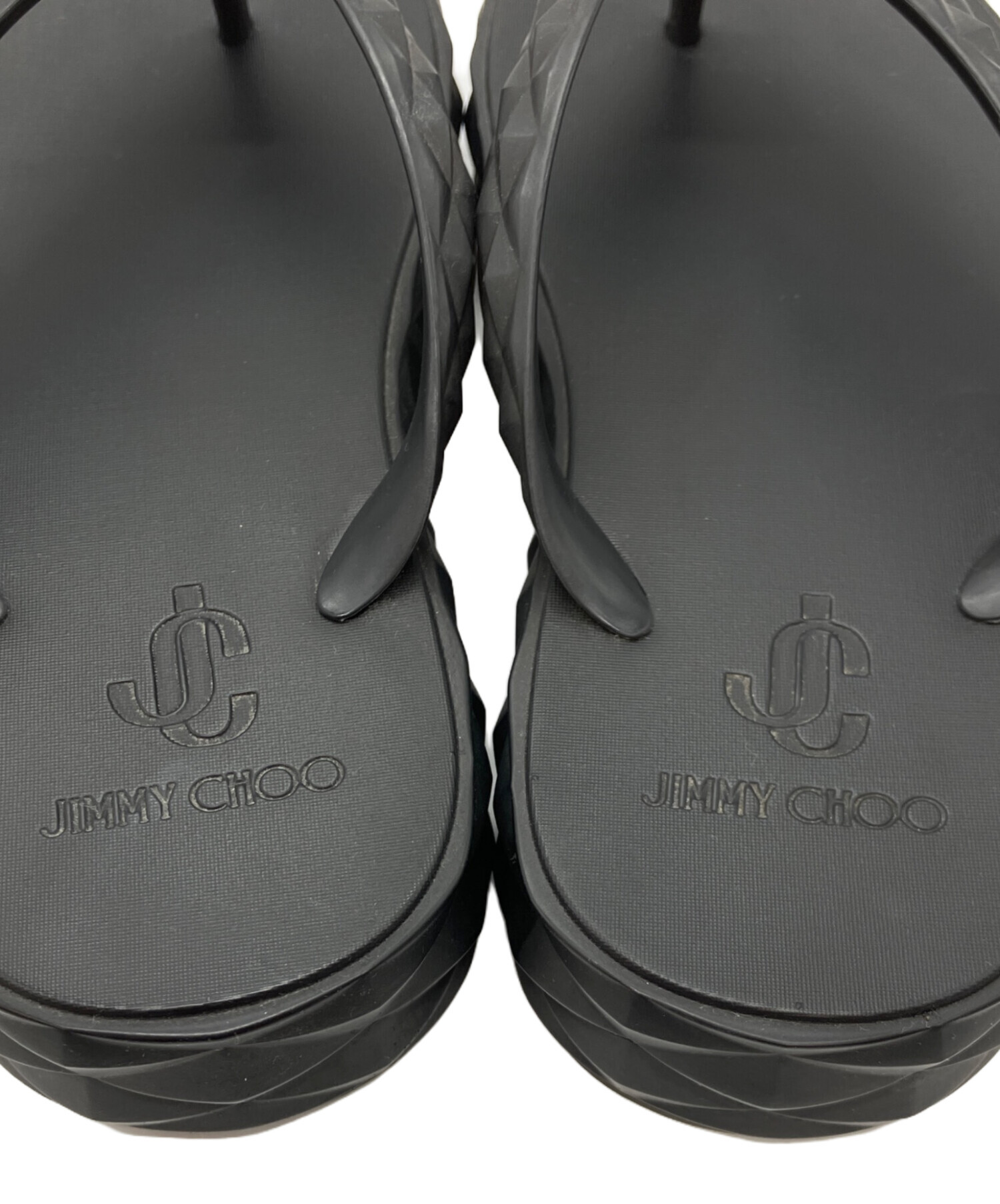 中古・古着通販】JIMMY CHOO (ジミーチュウ) トングサンダル ブラック