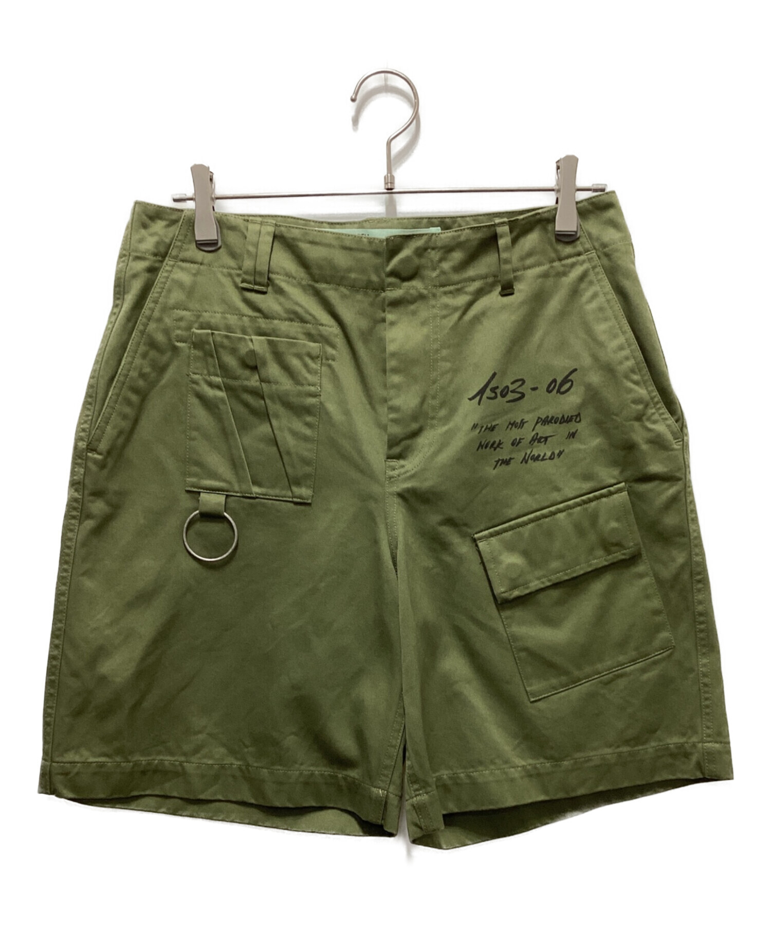中古・古着通販】OFFWHITE (オフホワイト) ハーフパンツ オリーブ