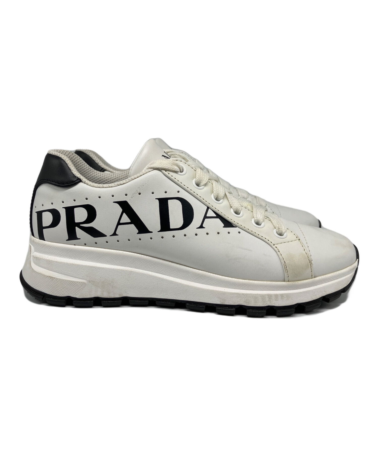 中古・古着通販】PRADA (プラダ) スニーカー ホワイト サイズ:35