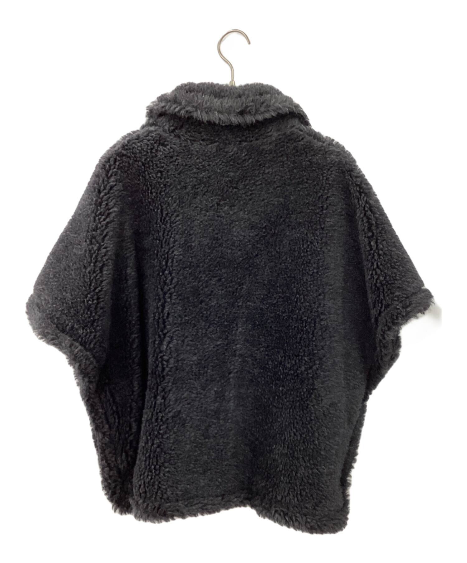 中古・古着通販】TICCA (ティッカ) ウールファーポンチョ ブラック