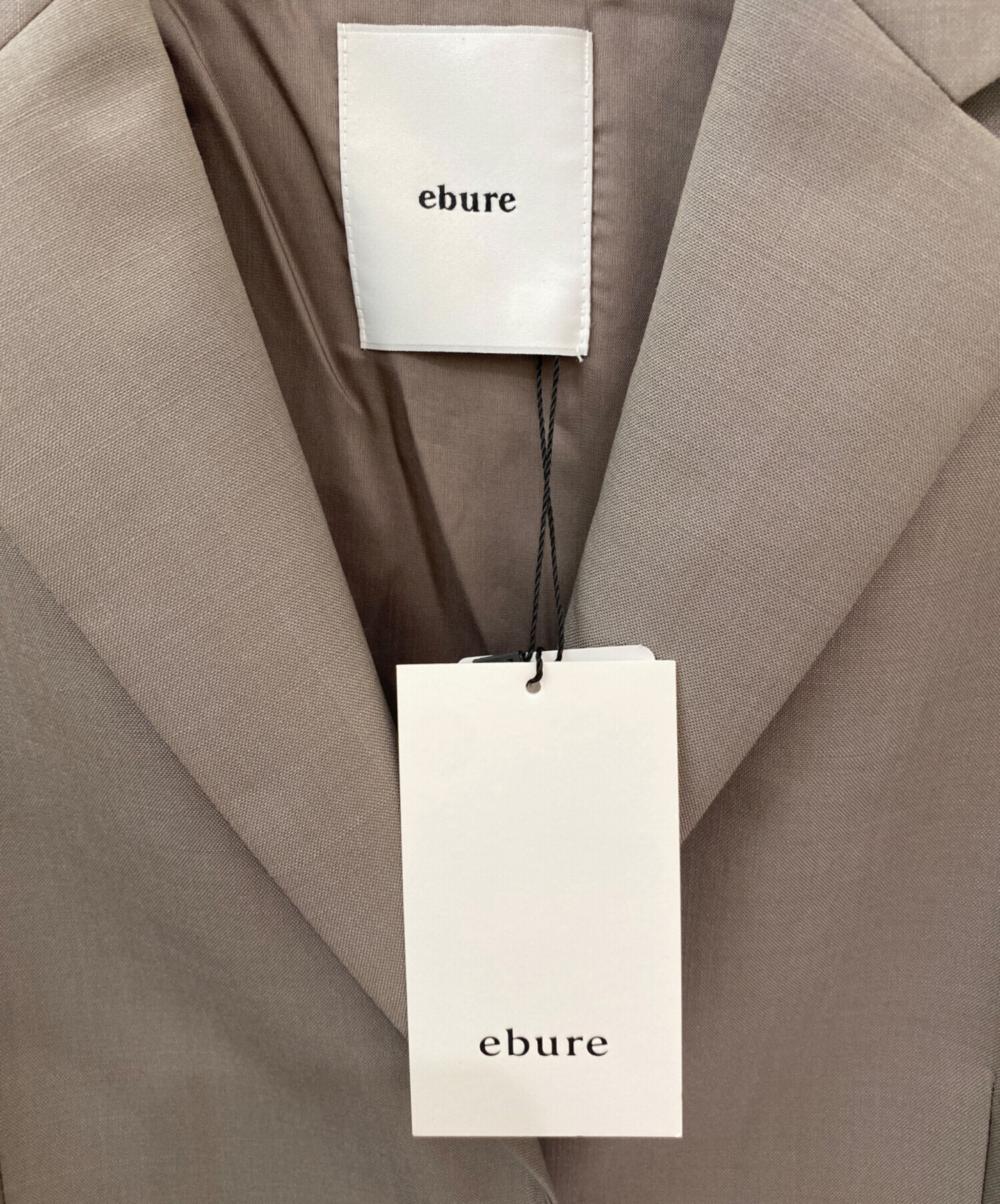 ebure ドライポプリン ジレジャケット 中古・古着通販】ebure (エブール) ドライポプリンジャケット グレー