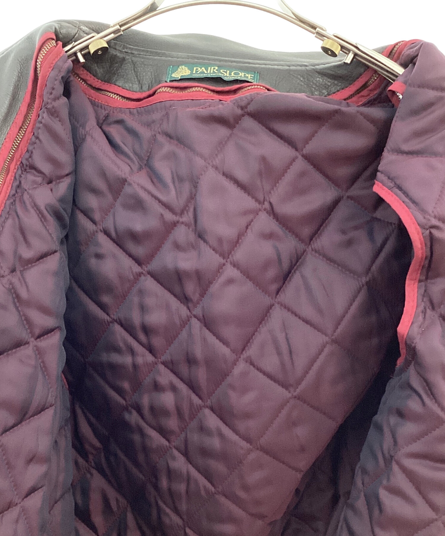 中古・古着通販】PAIR SLOPE (ペアスロープ) ショートレザーハリントン