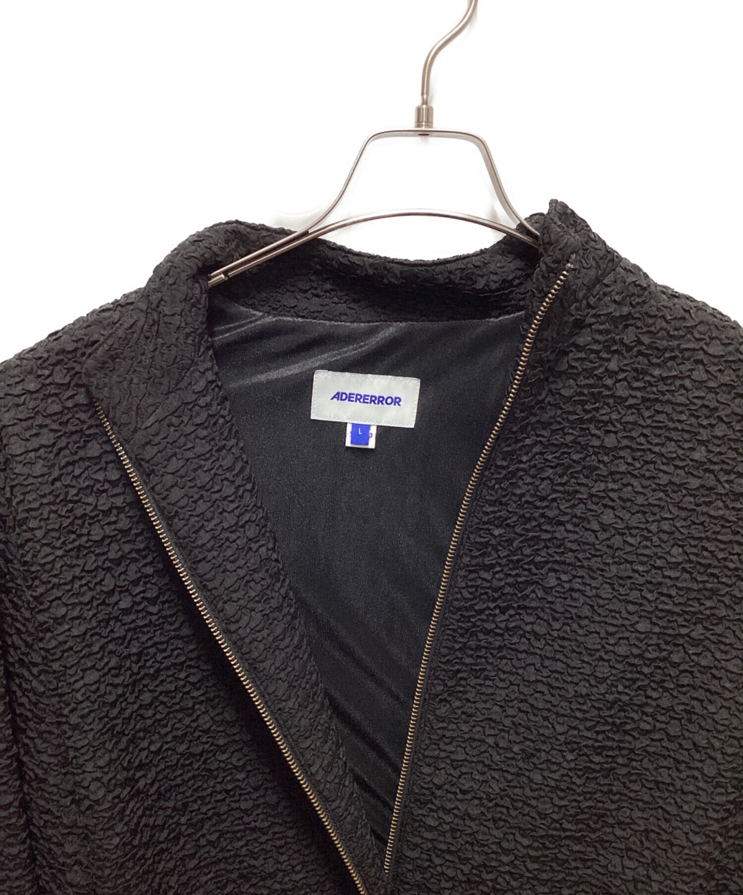 中古・古着通販】ADER error (アーダーエラー) Black Zip-Up Jacket 