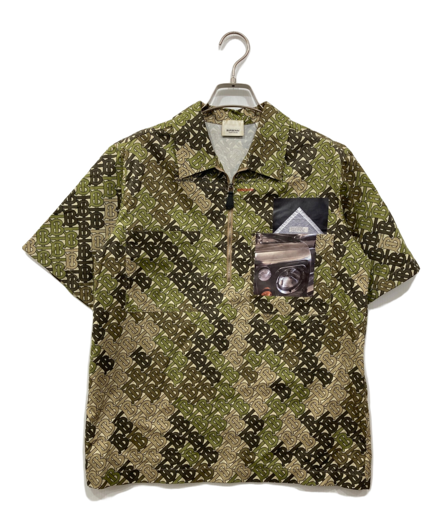 中古・古着通販】BURBERRY (バーバリー) S/Sハーフジップシャツ