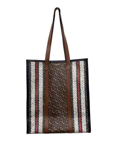 美品 Burberry ボディバッグ TBモノグラム ナイロン Burberry Brown Monogram Leather Crossbody Bag