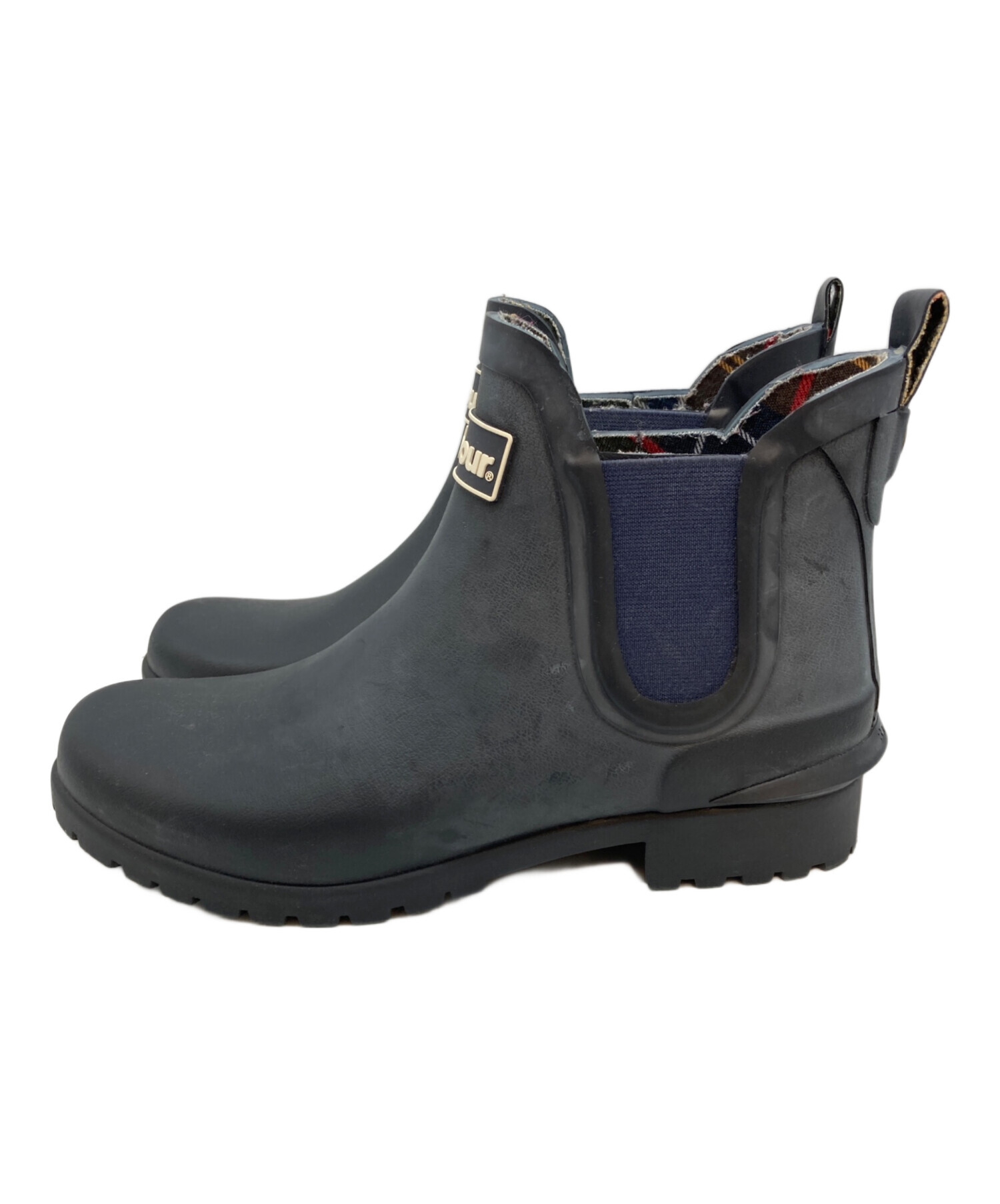 中古・古着通販】Barbour (バブアー) サイドゴアレインブーツ ネイビー