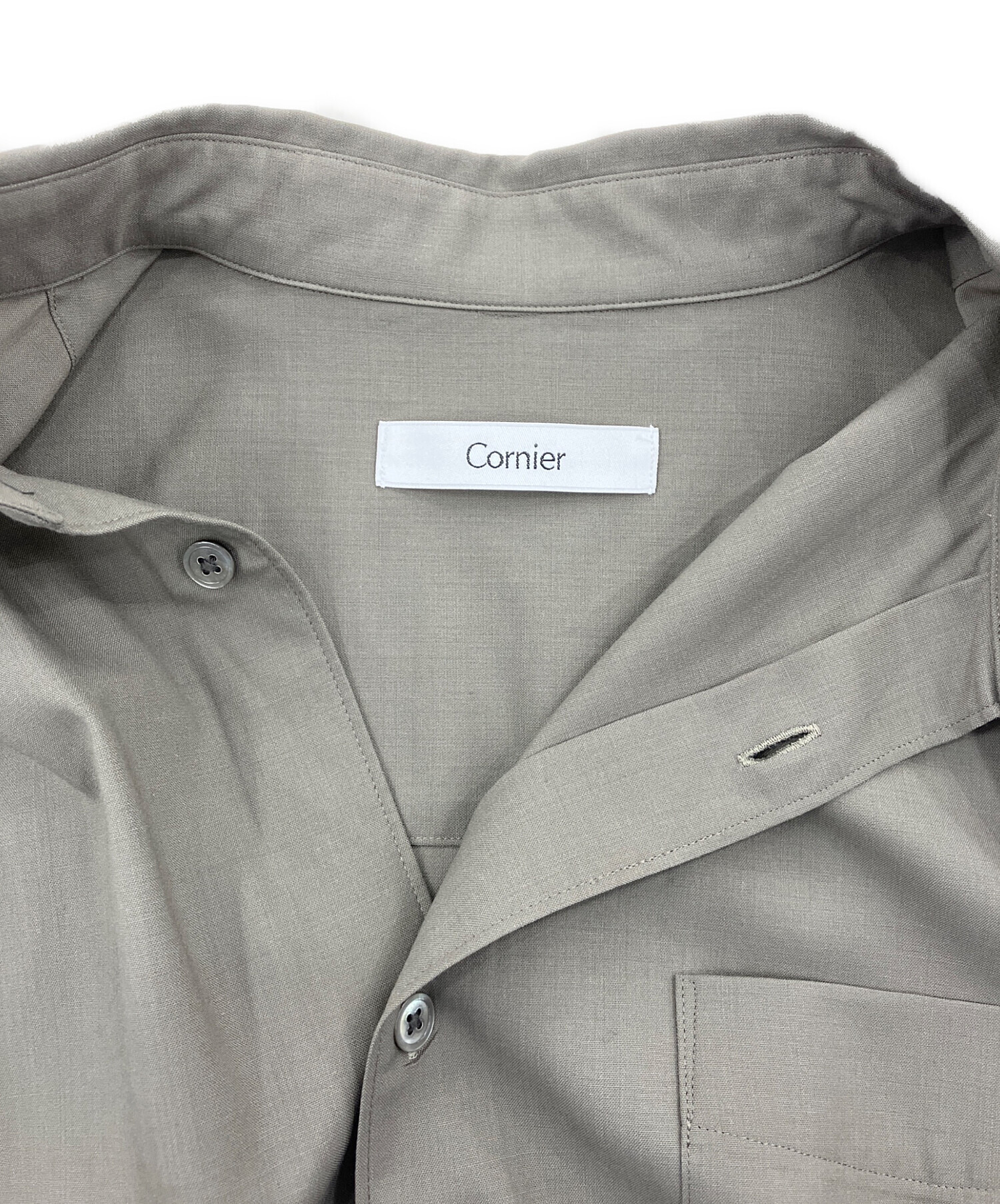 中古・古着通販】cornier (コルニエ) ウールシャツ ライトグレー