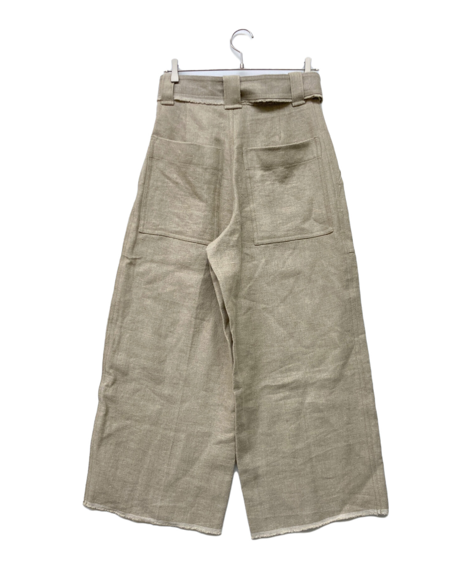 中古・古着通販】YLEVE (イレーヴ) リネンワイドパンツ ブラウン