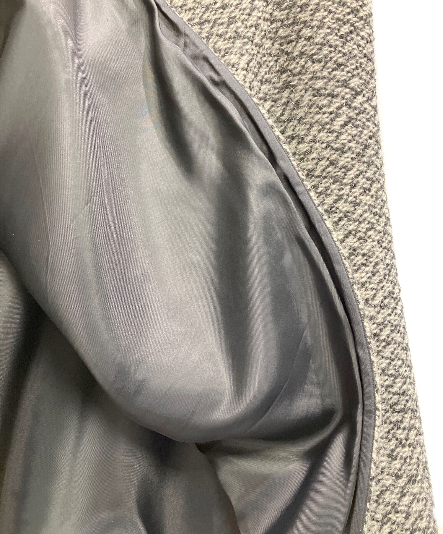 中古・古着通販】PRADA (プラダ) ツイードフレアスカート ブラック