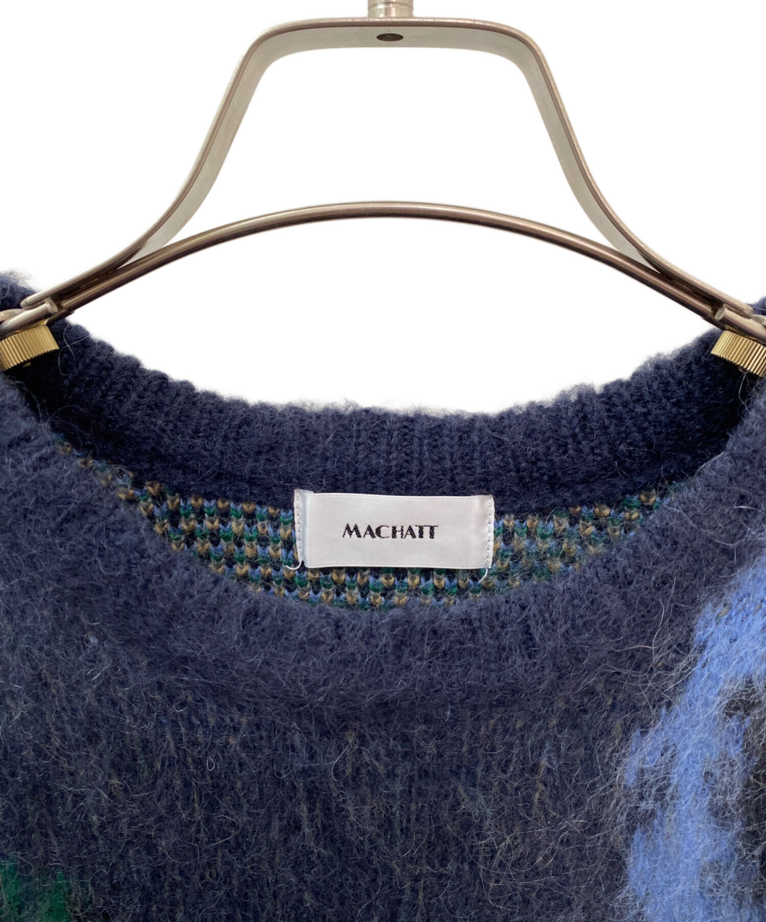 未使用品 machatt フラワーシャギーニット F ネイビー 中古・古着通販】machatt (マチャット) フラワーシャギーニット