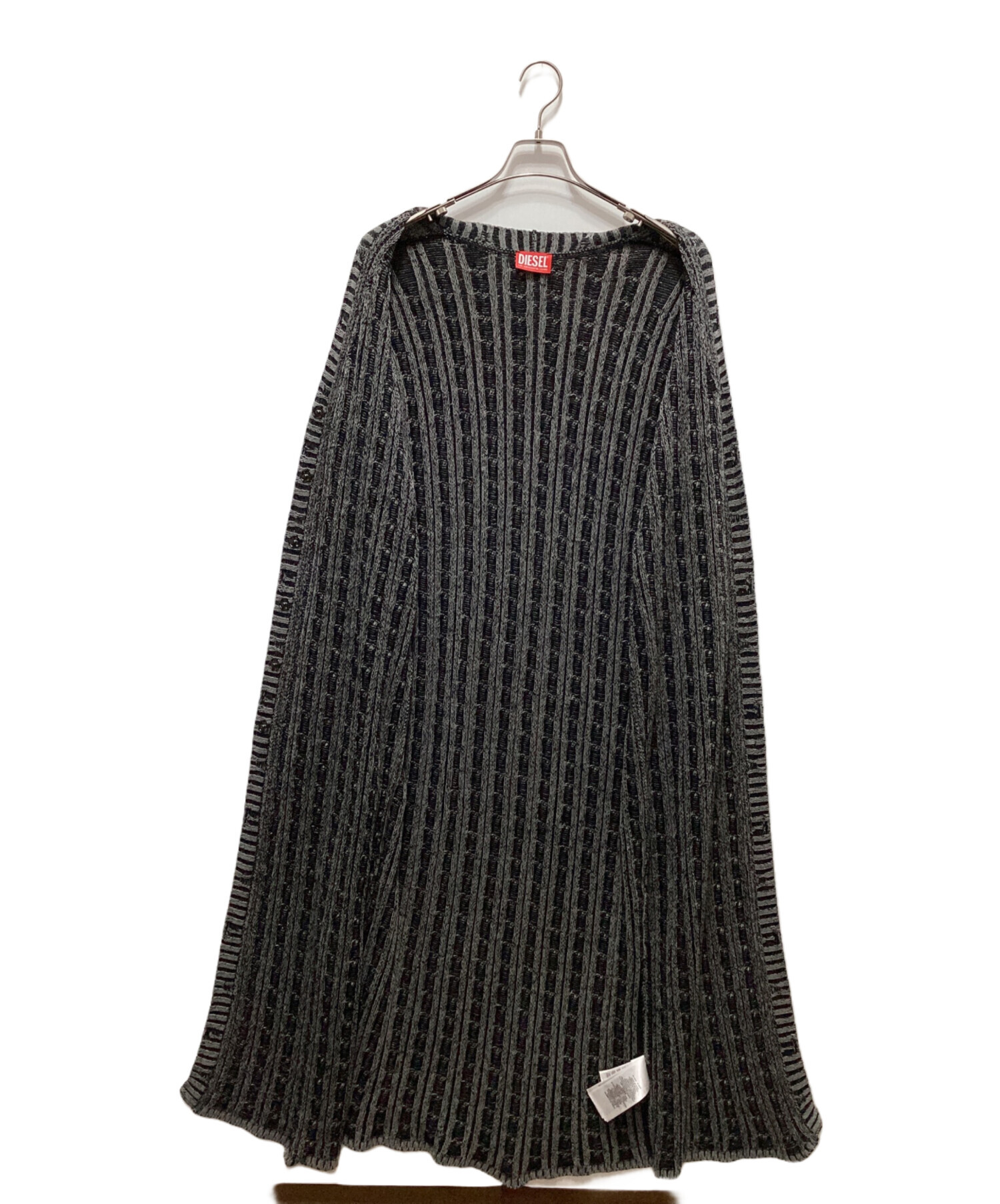 DIESEL ディーゼル カーディガン L グレー 【古着】【中古】【送料無料】 中古・古着通販】DIESEL (ディーゼル) ロングニットカーディガン