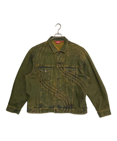 Supreme デニムジャケット Dirty Lサイズ 中古・古着通販】SUPREME (シュプリーム) S Logo Denim Trucker Jacket