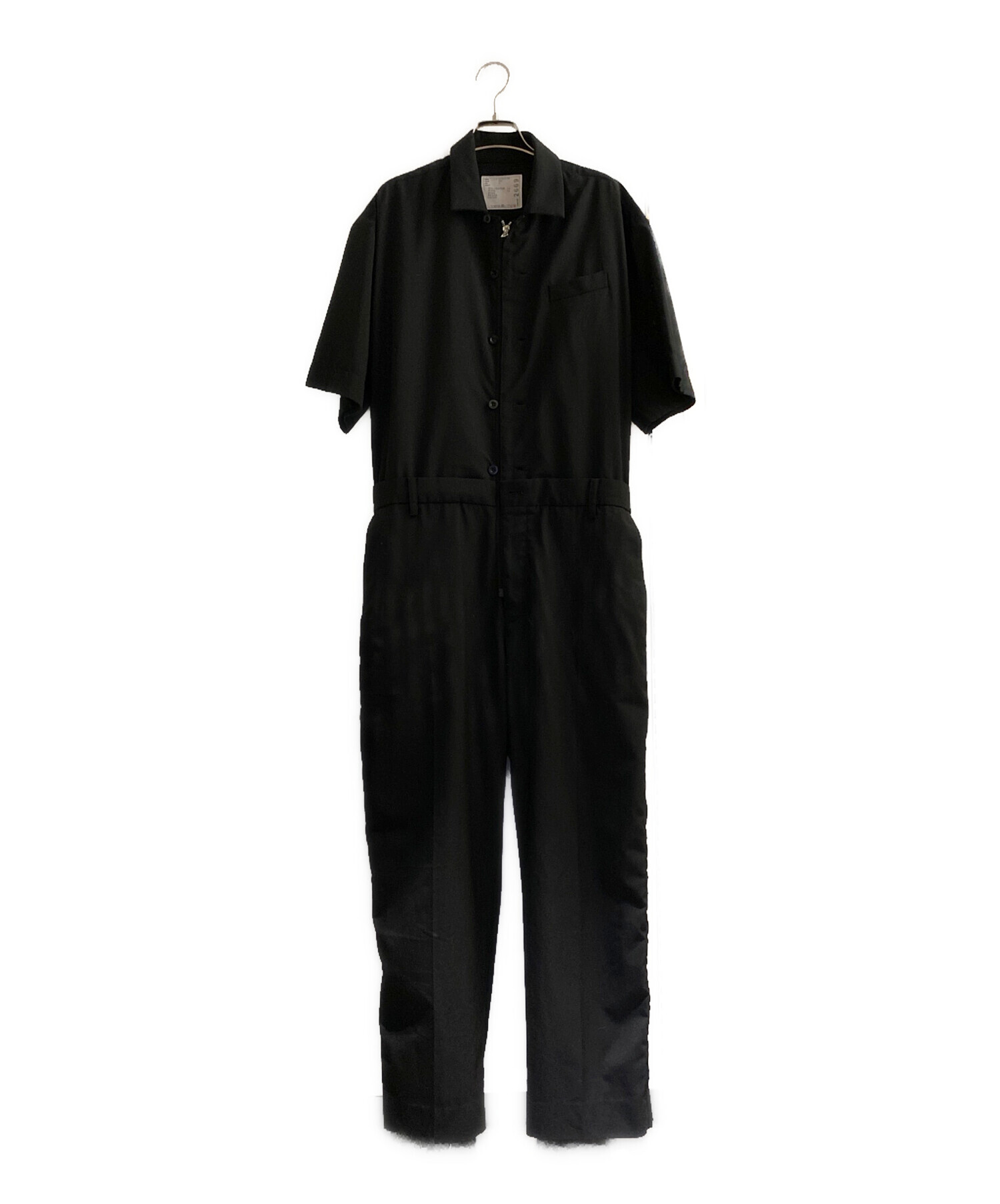 sacai 22AW SUITING JUMPSUITS サカイ 中古・古着通販】sacai (サカイ) Suiting Jumpsuits ブラック サイズ:2
