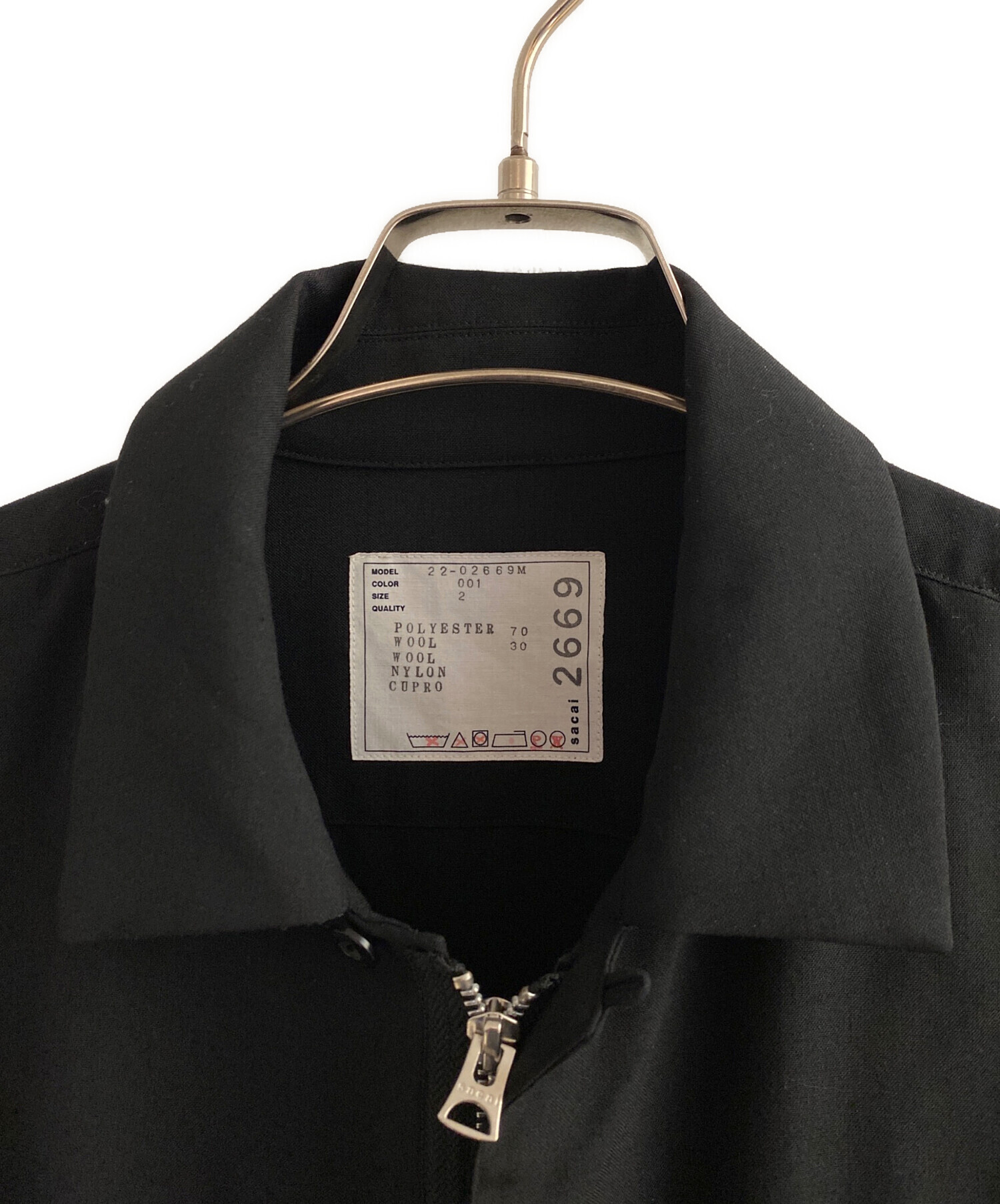 中古・古着通販】sacai (サカイ) Suiting Jumpsuits ブラック サイズ:2