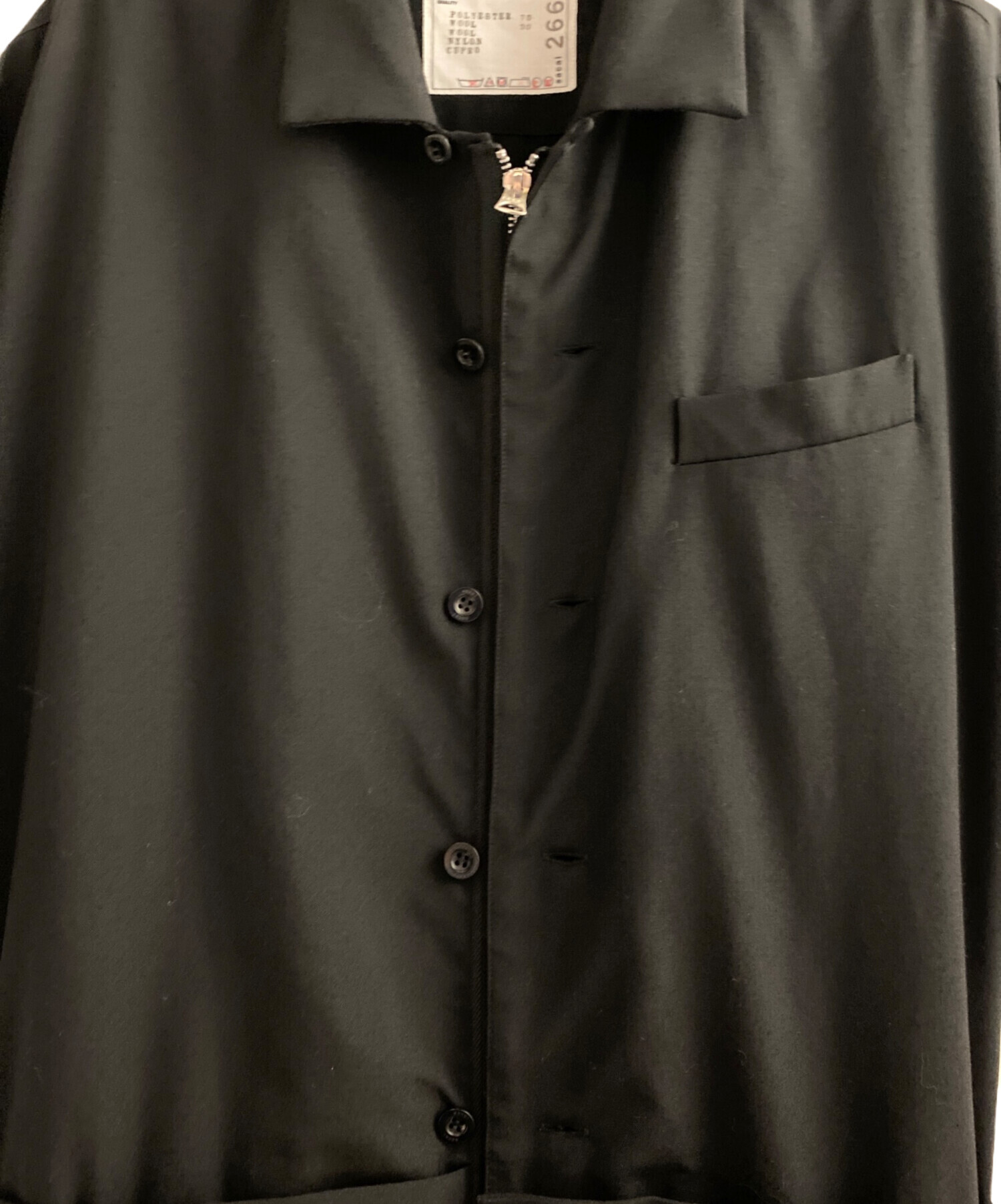 中古・古着通販】sacai (サカイ) Suiting Jumpsuits ブラック サイズ:2