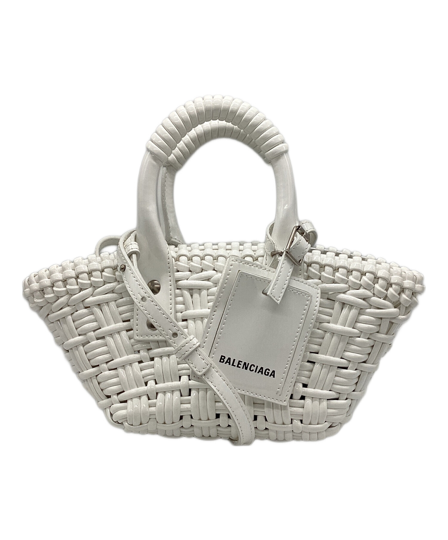 バレンシアガ ビストロ 678028 ホワイト BALENCIAGA（バレンシアガ） BISTRO XXS ビストロ バスケット かご