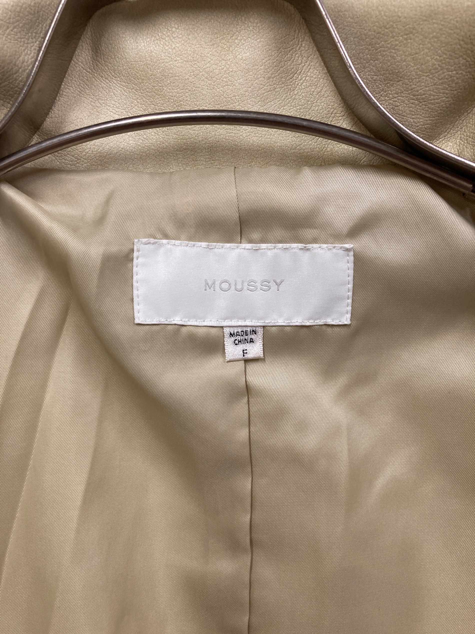 中古・古着通販】moussy (マウジー) FAUX LEATHER MINIMAL ジャケット