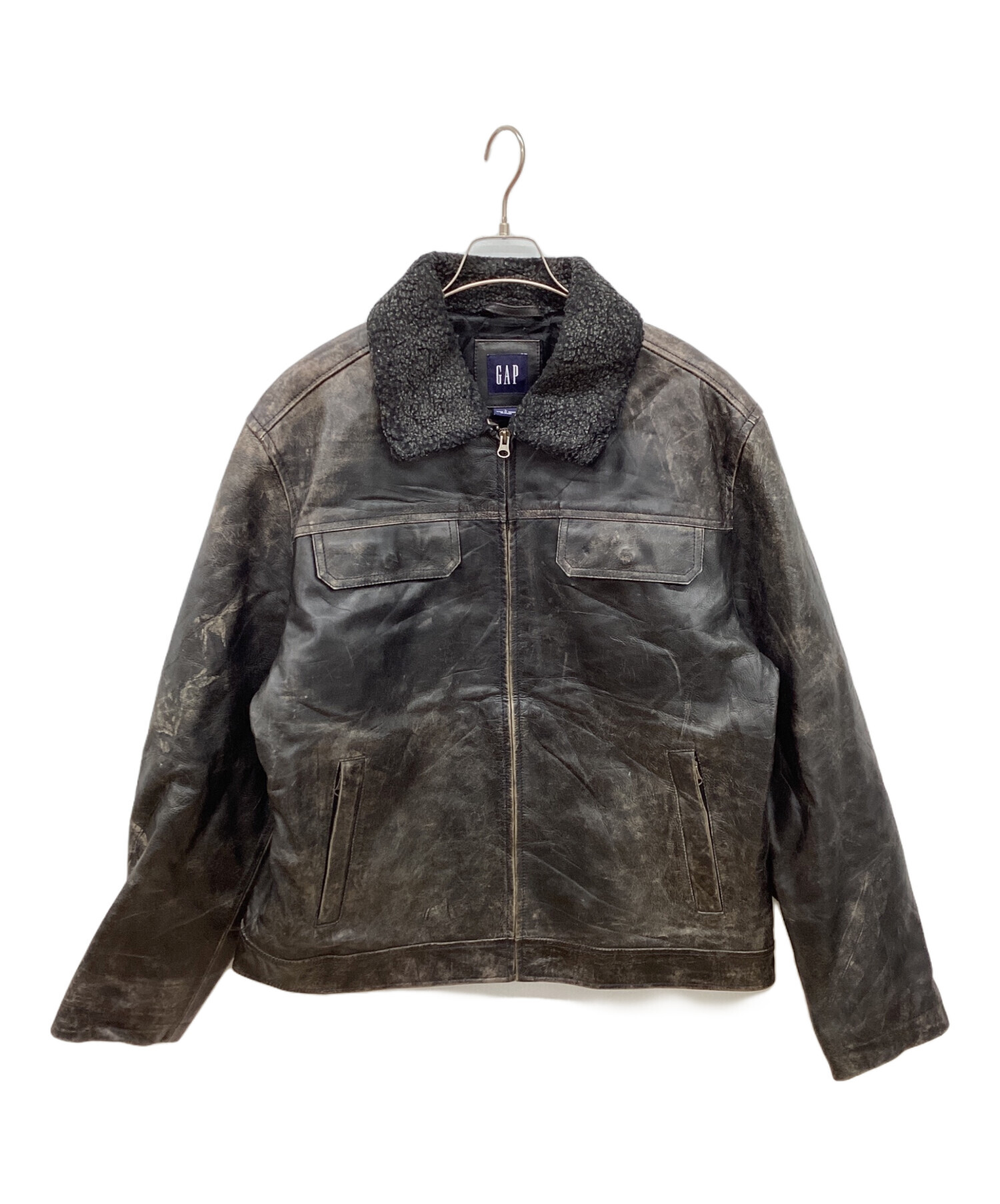 中古・古着通販】GAP (ギャップ) オールドボアレザージャケット