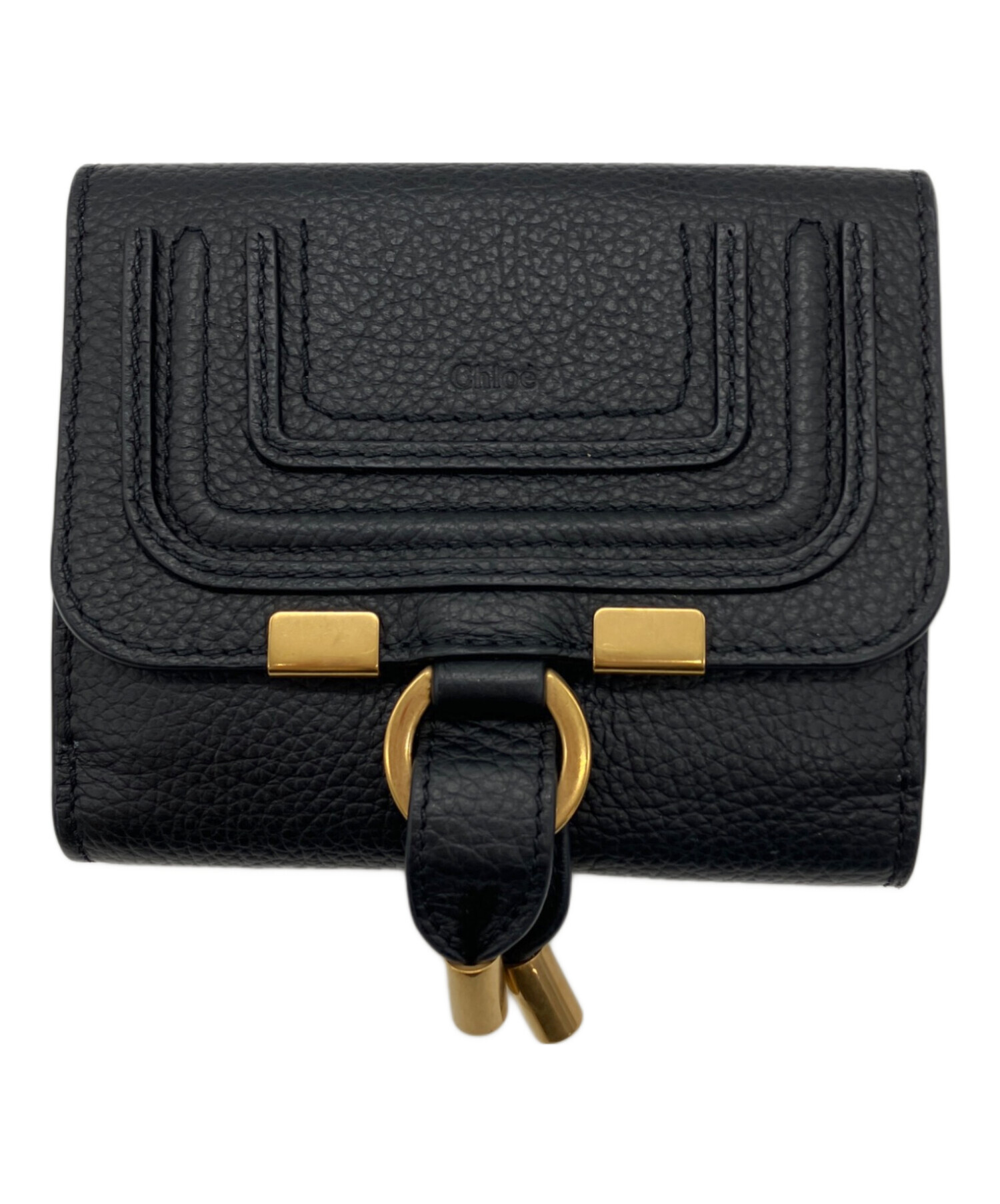 Chloe クロエ 財布・ケース  黒 【古着】【中古】【送料無料】 中古・古着通販】Chloe (クロエ) 2つ折り財布 ブラック｜ブランド