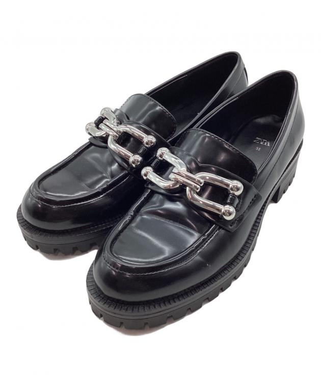 中古・古着通販】ZARA (ザラ) トラックソールローファー ブラック 