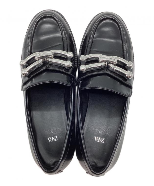 中古・古着通販】ZARA (ザラ) トラックソールローファー ブラック 