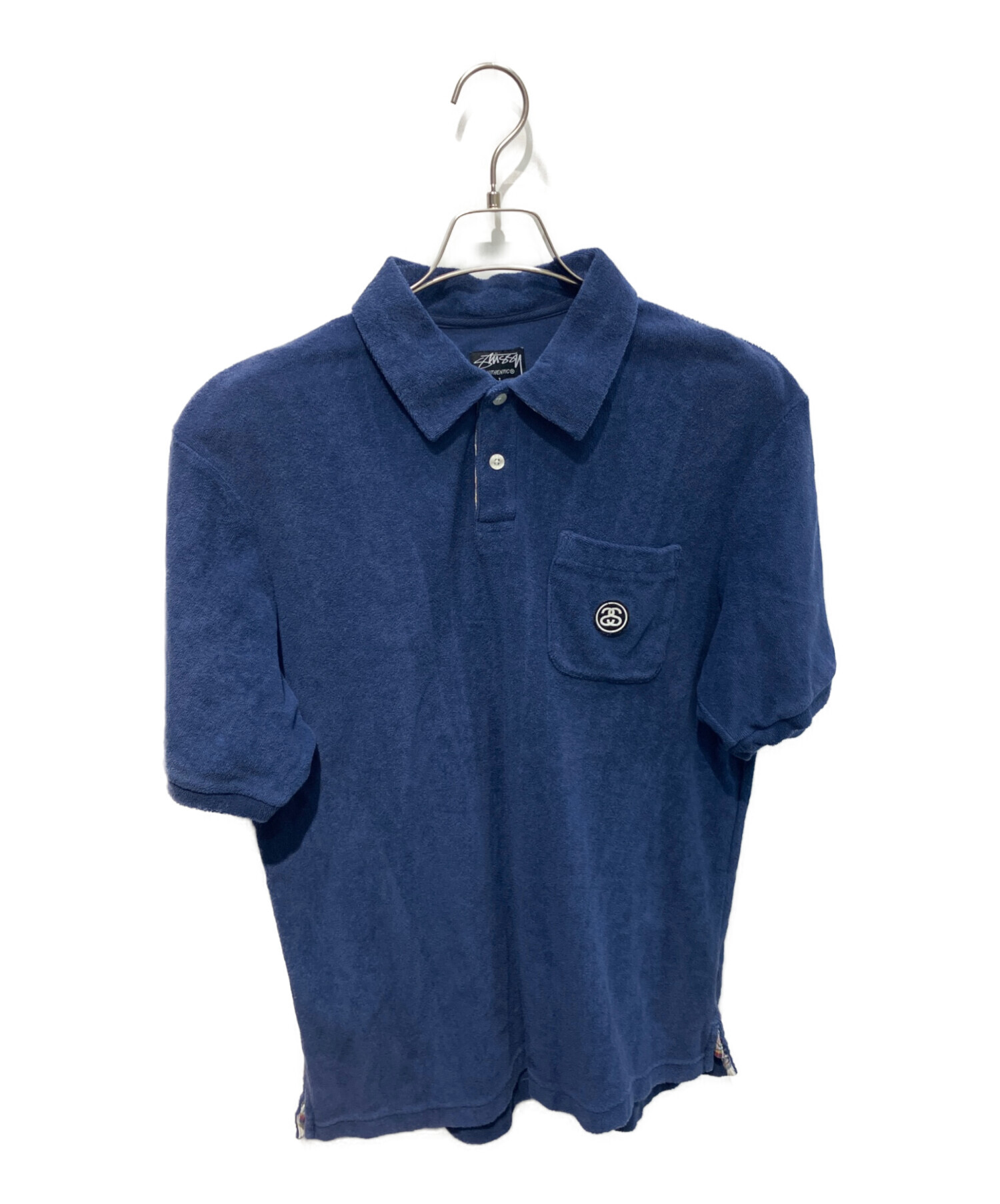 STÜSSY 幾何学模様 ポロシャツ L 中古・古着通販】stussy (ステューシー) リンクロゴパイルポロシャツ