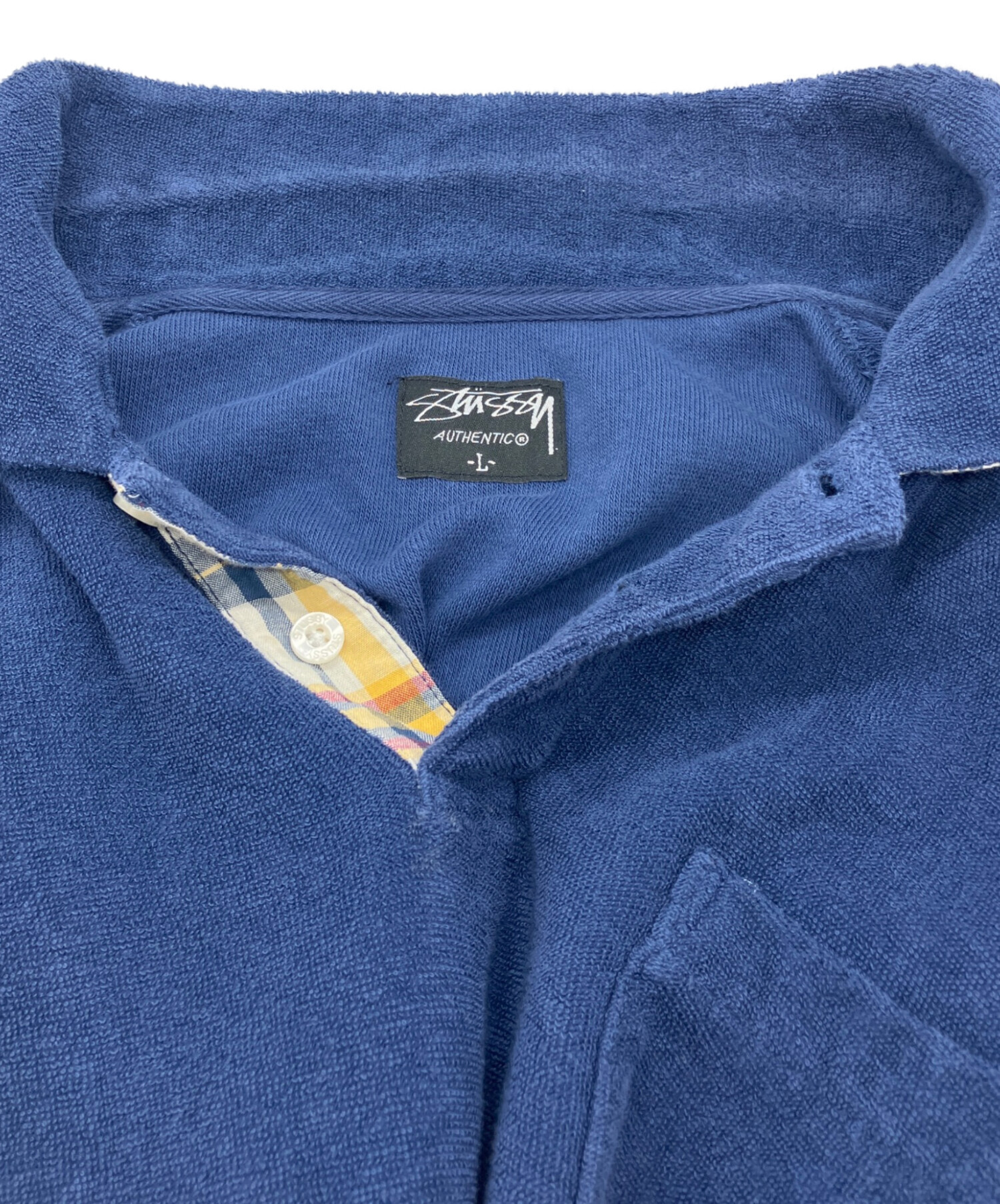 中古・古着通販】stussy (ステューシー) リンクロゴパイルポロシャツ