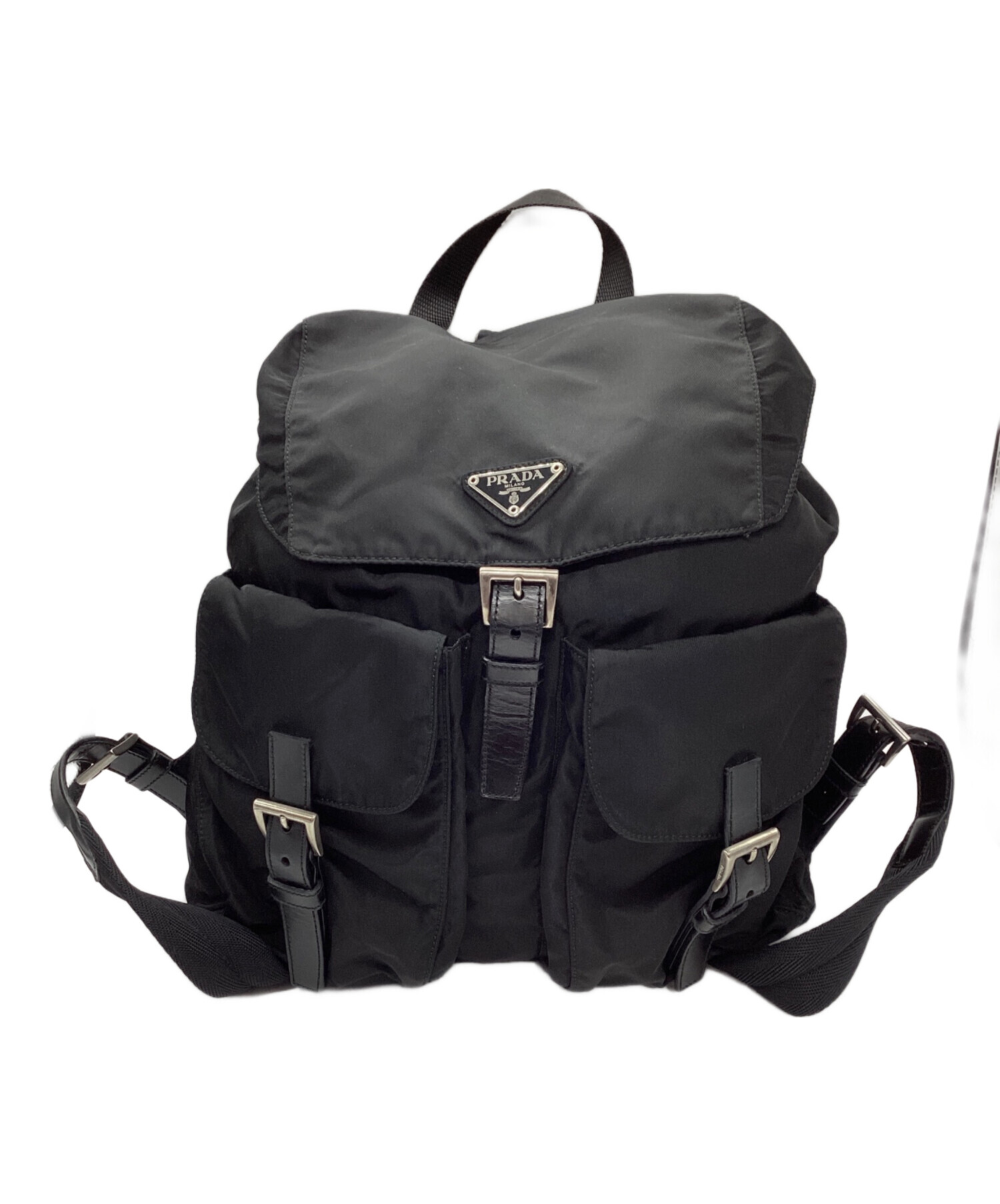 中古・古着通販】PRADA (プラダ) ナイロンリュック ブラック｜ブランド
