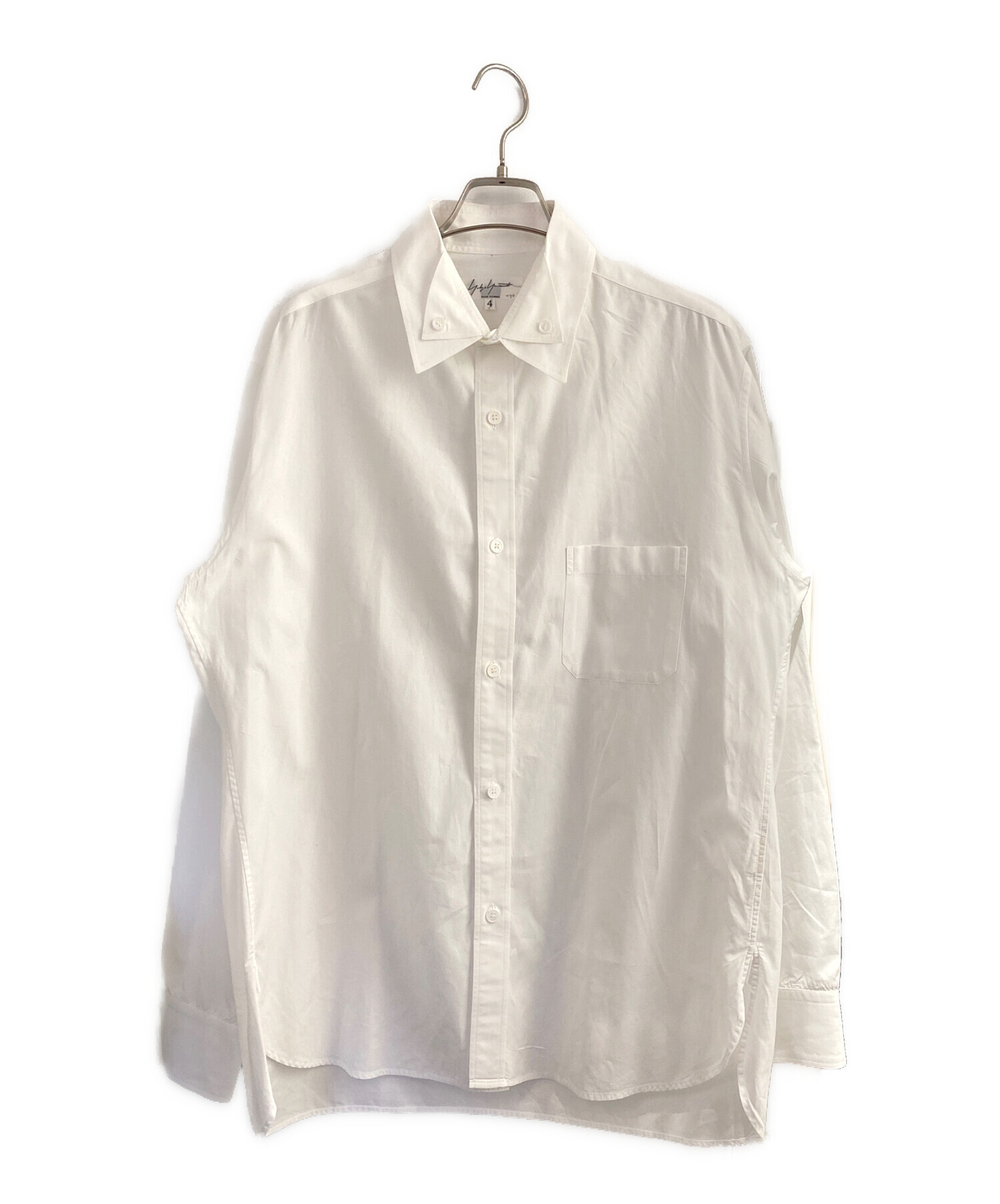 極美品 ヨウジヤマモトプールオム 19AW 長袖 ドレス シャツ 二重襟