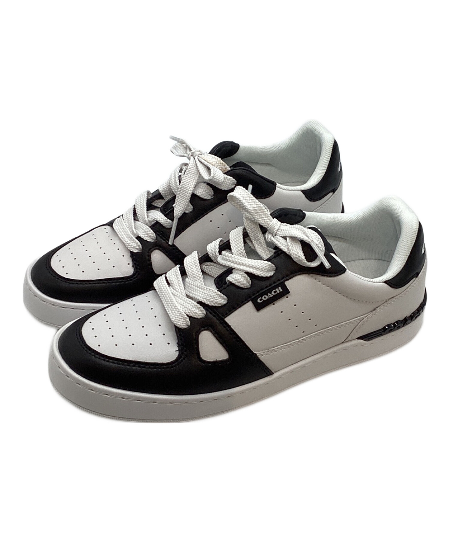 良品✨COACH クリップ コート スニーカー オプティック ホワイト/ブラック 中古・古着通販】COACH (コーチ) クリップ コート スニーカー ホワイト