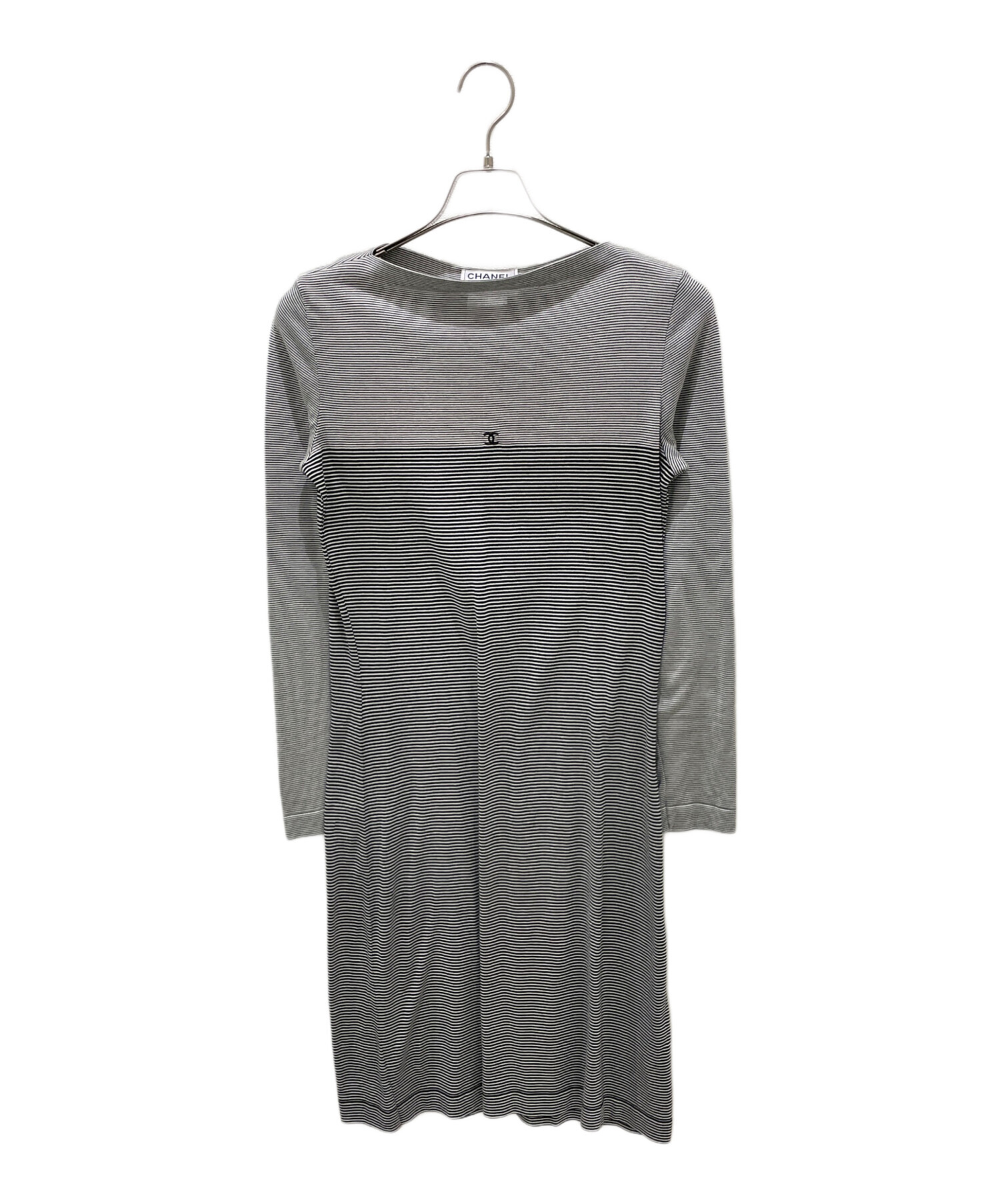 中古・古着通販】CHANEL (シャネル) 97C/P08 ボーダーワンピース