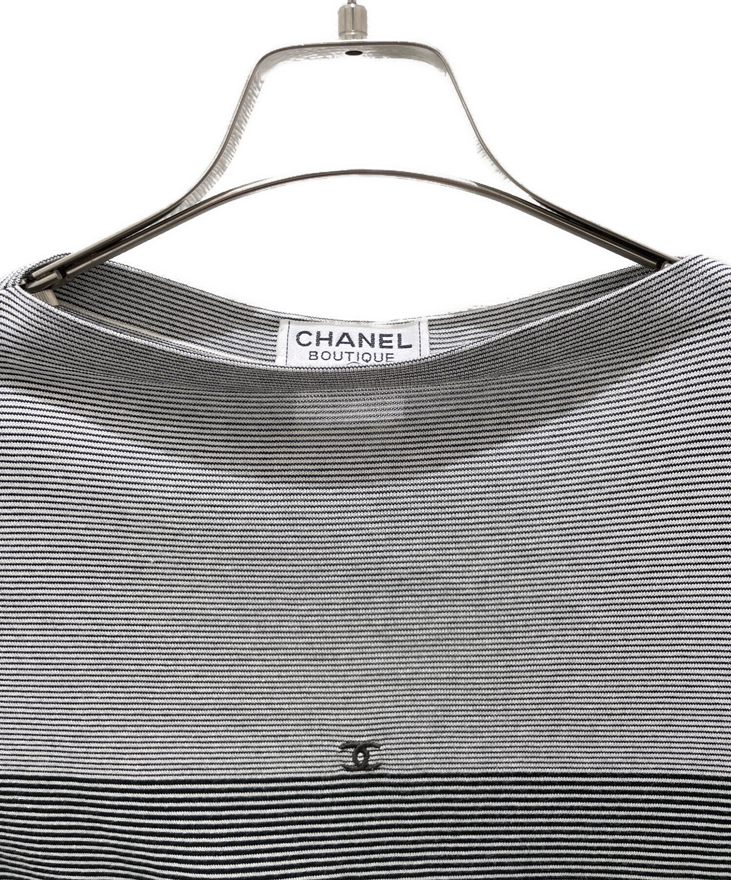 中古・古着通販】CHANEL (シャネル) 97C/P08 ボーダーワンピース