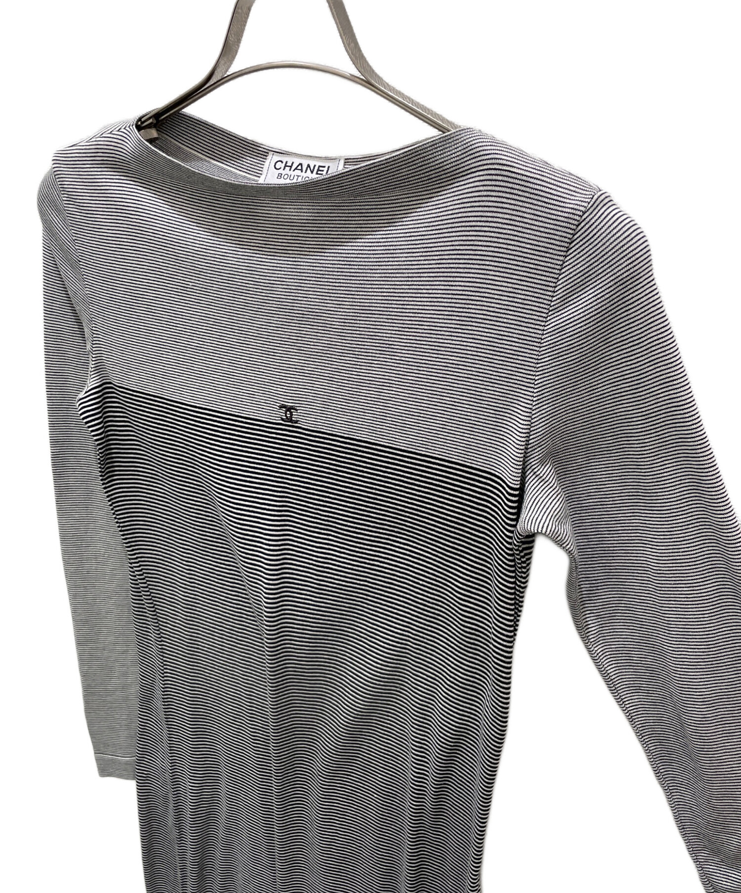 中古・古着通販】CHANEL (シャネル) 97C/P08 ボーダーワンピース