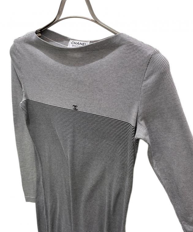 中古・古着通販】CHANEL (シャネル) 97C/P08 ボーダーワンピース