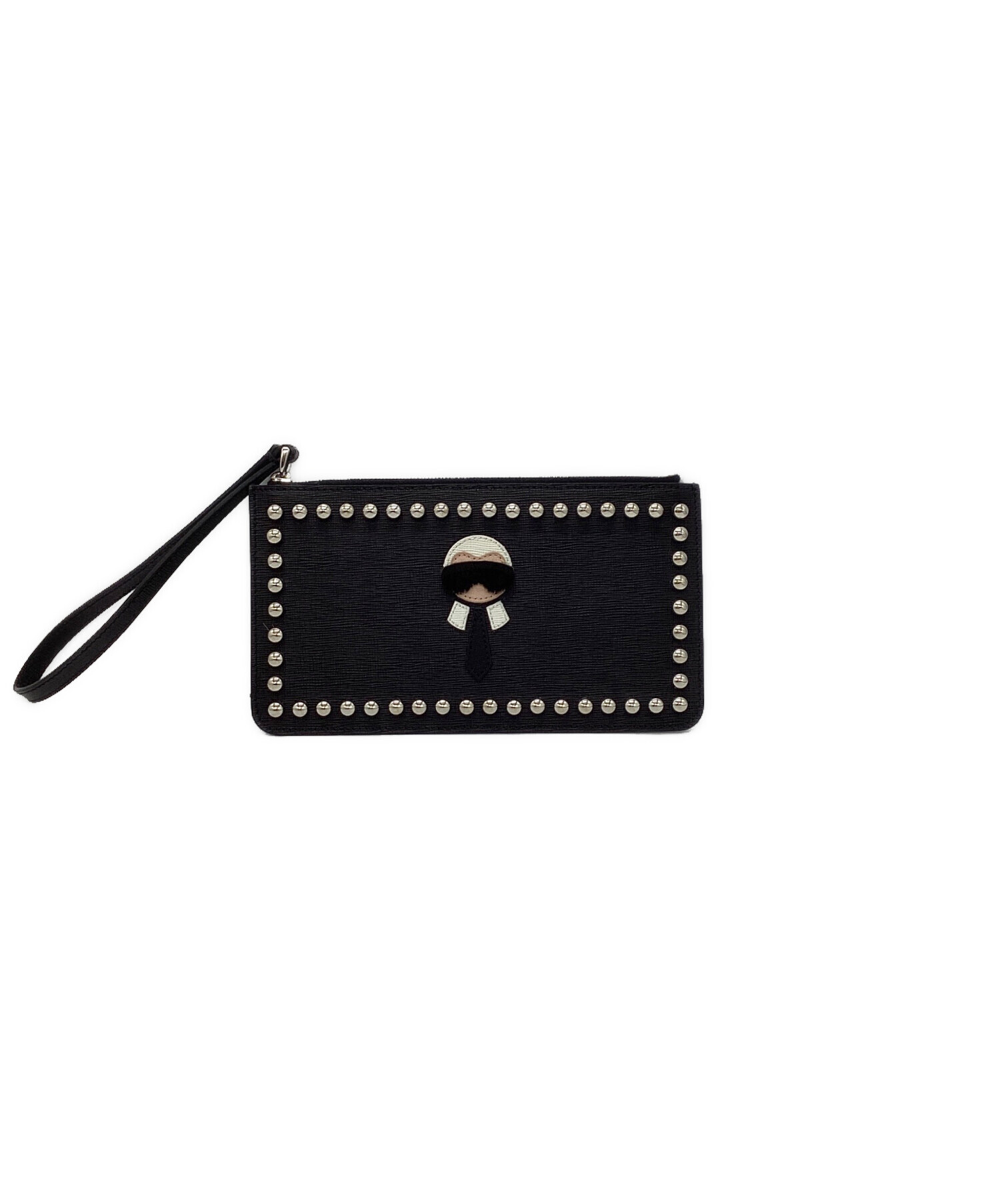 中古・古着通販】FENDI (フェンディ) ストラップ付フラットポーチ 
