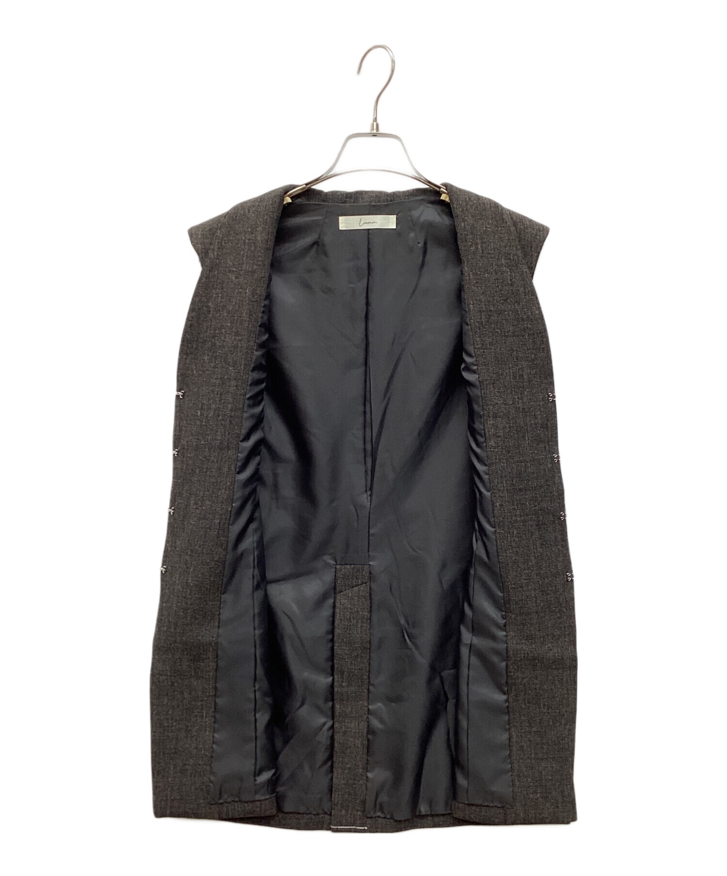 トップス louren sharkskin shape vest 中古・古着通販】Louren (ローレン) SHARKSKIN SHAPE VEST ブラック