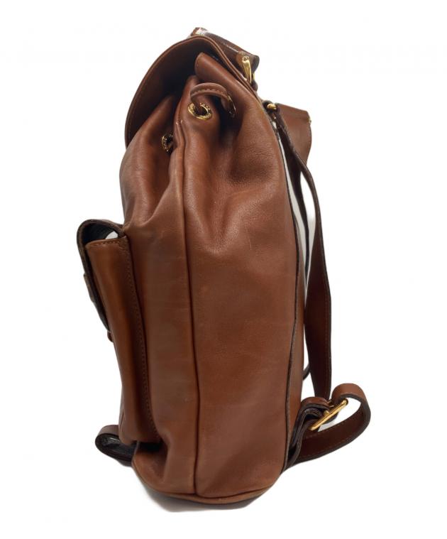 中古・古着通販】GUCCI (グッチ) バンブーハンドルレザーリュック