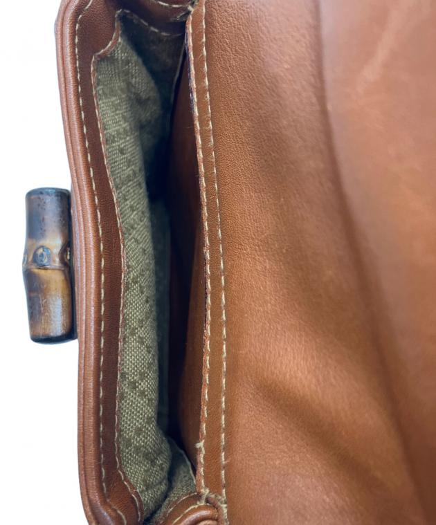中古・古着通販】GUCCI (グッチ) バンブーハンドルレザーリュック