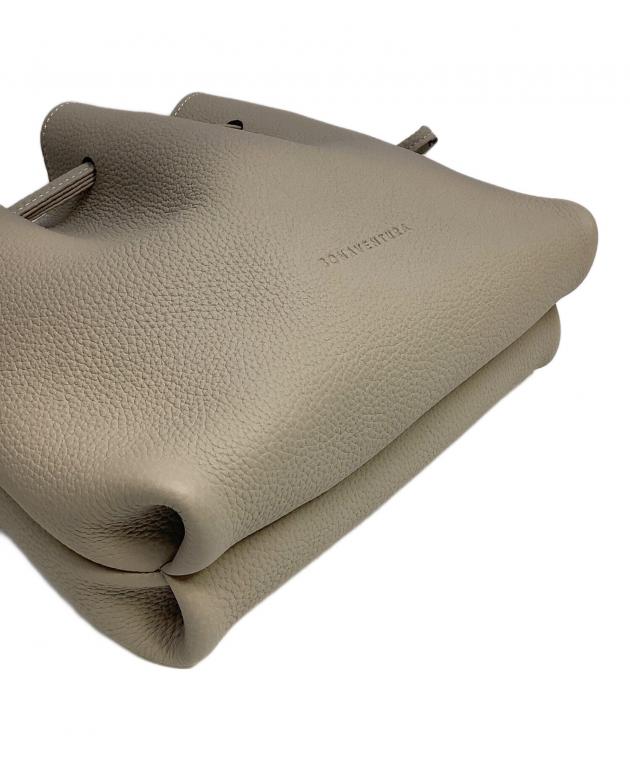 BONAVENTURA グレージュ レザー ハンドバッグ BONAVENTURA シュリンクレザー ミアトートバッググレージュ