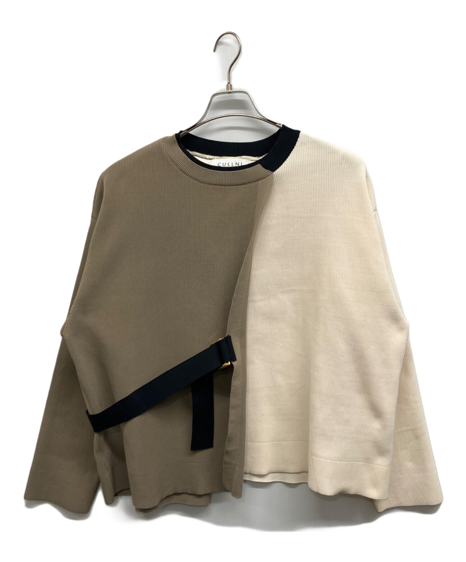 中古・古着通販】CULLNI (クルニ) Tie-Locked Layered Knit ベージュ 