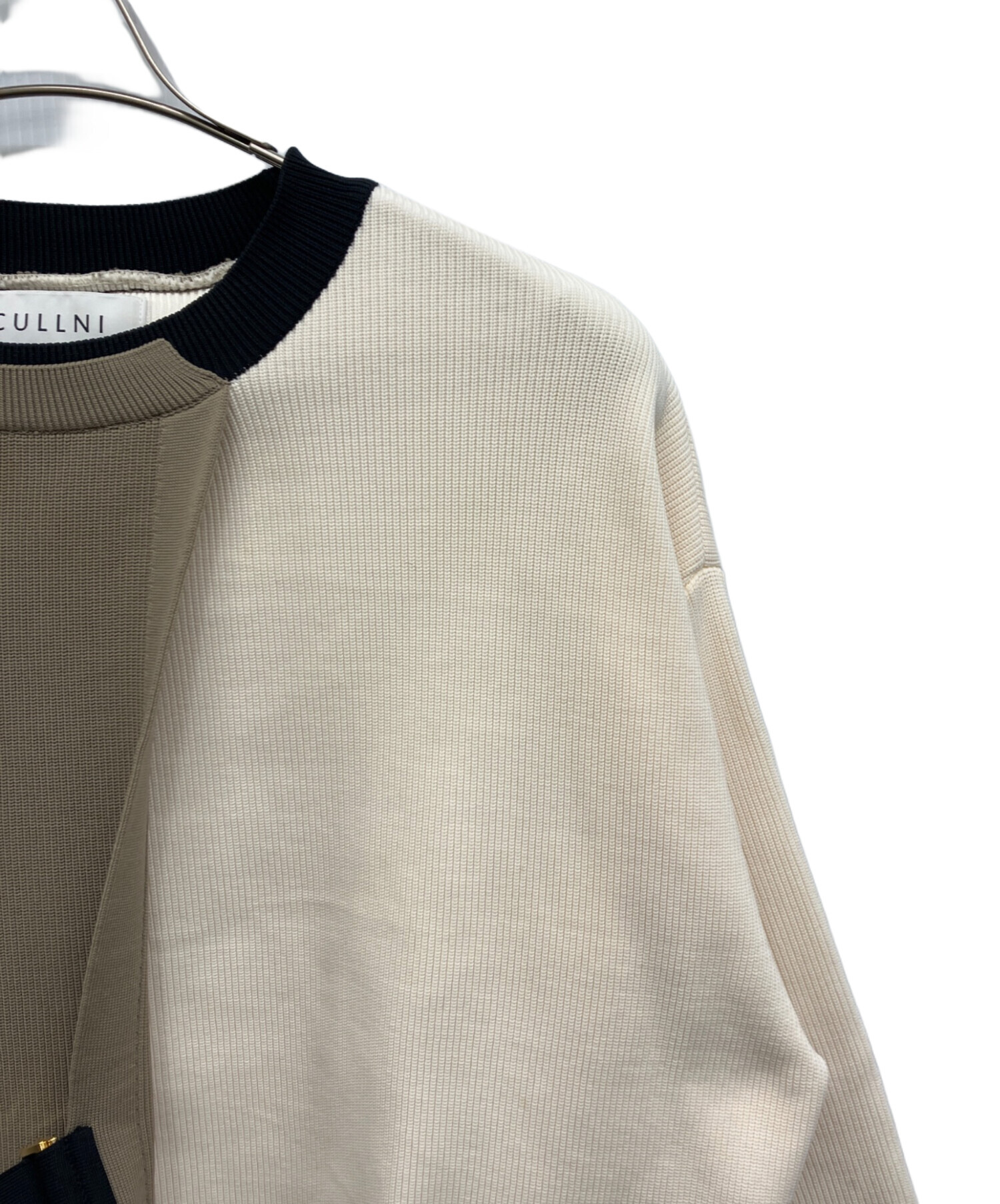 中古・古着通販】CULLNI (クルニ) Tie-Locked Layered Knit ベージュ 